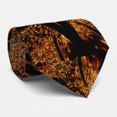 Elegant Dark Kaleidoscopic Design Black Brown Star Krawatte (Gerollt)