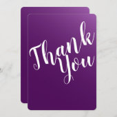 Elegant Dark Lila Dankeschön Card Dankeskarte (Vorne/Hinten)