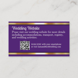 Elegant Dark Lila & Gold Begleitkarte