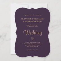 Elegant Dark Lila Moody Wedding