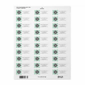 Elegant Dark Mint Damask Personalisiert (Vorne)
