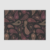 Elegant Dark Modern Paisley Pattern Seidenpapier (Vorderseite)