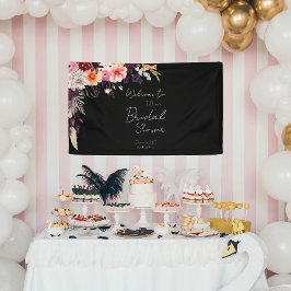 Elegant Dark Moody Welcome Brautparty Banner