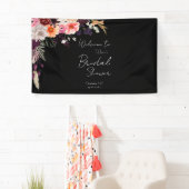 Elegant Dark Moody Welcome Brautparty Banner (Insitu)