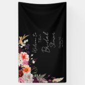 Elegant Dark Moody Welcome Brautparty Banner (Vertikal)