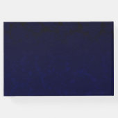 Elegant Dark Navy Blue Gold Wedding Monogram Gästebuch (Rückseite)