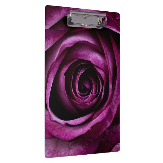 Elegant Dark Purple Rose Klemmbrett (Rechts)