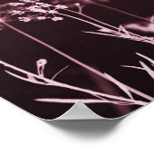 Elegant Dark Red Floral Abstrakt Poster (Ecke)