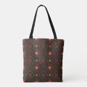 Elegant Dark Red Geometric Mandala Tote Bag – Arti Tasche (Rückseite)