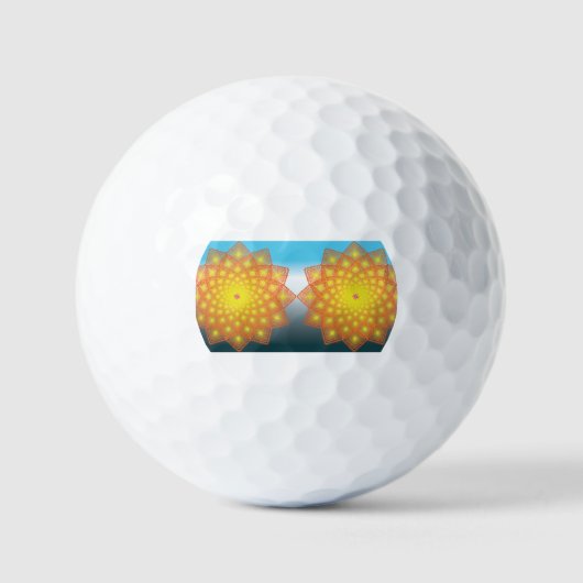 Elegant Dark Red Geometric Pattern Stainless Steel Golfball (Vorderseite)