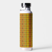 Elegant Dark Red Geometric Pattern Stainless Steel Trinkflasche (Rechts)