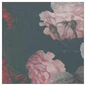 Elegant Dark Rich Chic Floral Pink Roses Stoff (Nahaufnahme)