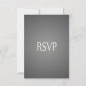 Elegant Dark Silver Wedding RSVP mit Menü Karte (Rückseite)