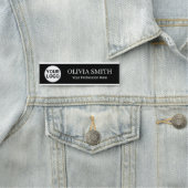 Elegant Dark Theme Employee Namensschild (Beispiel)