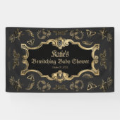 Elegant Dark Viktorianisch Gothic Baby Shower Banner (Horizontal)