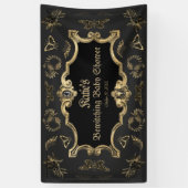 Elegant Dark Viktorianisch Gothic Baby Shower Banner (Vertikal)