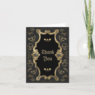 Elegant Dark Viktorianisch Gothic Baby Shower Dankeskarte