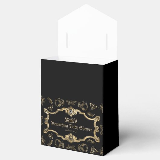 Elegant Dark Viktorianisch Gothic Baby Shower Geschenkschachtel (Geöffnet)