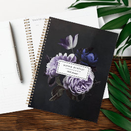 Elegant Dark Violet Floral Bouquet | Personalisier Planer