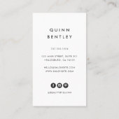 Elegant Dark Violet Floral Bouquet | Vertikal Visitenkarte (Rückseite)