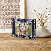 Elegant Dark Violet Floral Fotoblock