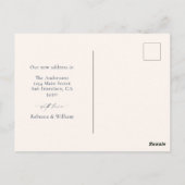 Elegant, das handgeschriebene Skript übertragen wu Postkarte (Rückseite)