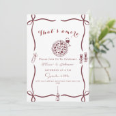 Elegant, das ist mehr Engagement Party Einladung (Stehend Vorderseite)