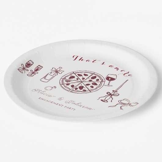 Elegant, das ist mehr Engagement Party Pappteller (Schrägansicht)