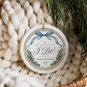 Elegant Das Jahr, in dem wir Ja gesagt haben Keramik Ornament