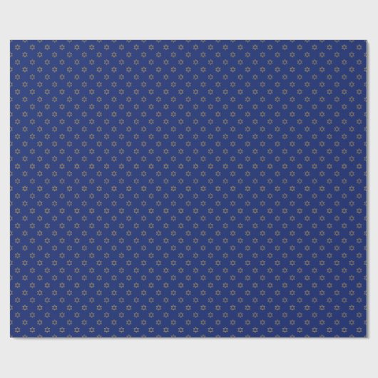 Elegant David Star Pattern Hanukkah Geschenkpapier (Flach)