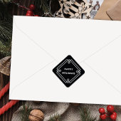 Elegant Deco Frame Happy Holidays Diagonal Sticker