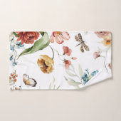 Elegant decorative floral patterned towel set (Handtuch)