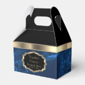 Elegant Deep Blue Marble and Gold Fevor Box Geschenkschachtel (Vorderseite)