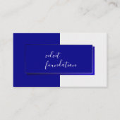 Elegant Deep Blue Modern Visitenkarte (Vorderseite)