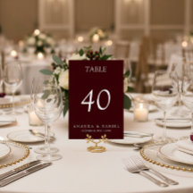 Elegant Deep Burgendy Wedding Table