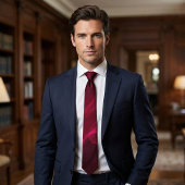 Elegant Deep Burgundy Abstract Wave Krawatte