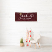 Elegant Deep Burgundy Class Of 2026 Graduate Banner (Insitu)