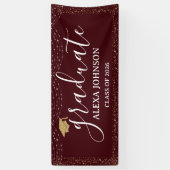 Elegant Deep Burgundy Class Of 2026 Graduate Banner (Vertikal)