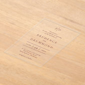 Elegant Deep Burgundy Classic Wedding Acryleinladungen (Ablage )