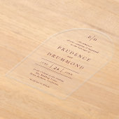 Elegant Deep Burgundy Classic Wedding Acryleinladungen (Ablage )