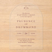 Elegant Deep Burgundy Classic Wedding Acryleinladungen (Vorderseite)