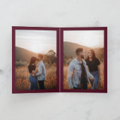 Elegant Deep Burgundy Classic Wedding Einladung (Innenseite)