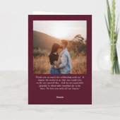 Elegant Deep Burgundy Classic Wedding Programm (Rückseite)