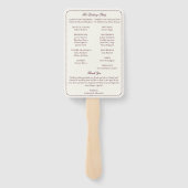 Elegant Deep Burgundy & Ivory Wedding Program Fächer (Rückseite)