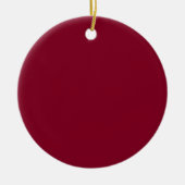 Elegant Deep Burgundy Mitternacht Keramik Ornament (Vorne)