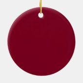 Elegant Deep Burgundy Mitternacht Keramik Ornament (Hinten)