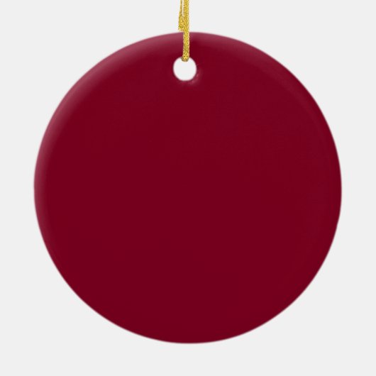 Elegant Deep Burgundy Mitternacht Keramik Ornament (Hinten)