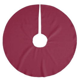 Elegant Deep Burgundy Tree Skirt for Festive Decor Polyester Weihnachtsbaumdecke