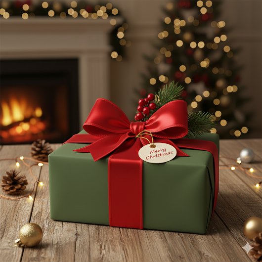 Elegant Deep Forest Green Christmas Gift Paper Geschenkpapier