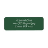 Elegant Deep Forest Green Return Address (Vorne)